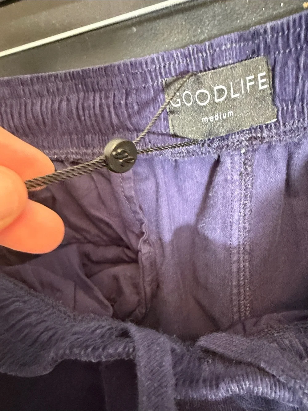 Goodlife Clothing Men’s Stretch Corduroy Volley Shorts Navy Blue Size M